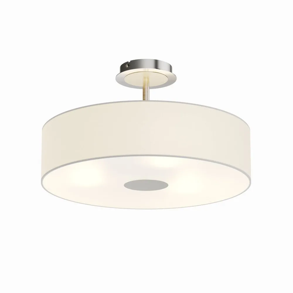 Lindby Gang|Pendellamper > loftlampe Josia, hvid, stof, Ø 47 cm, E27