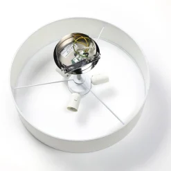 Lindby Gang|Pendellamper > loftlampe Josia, hvid, stof, Ø 47 cm, E27