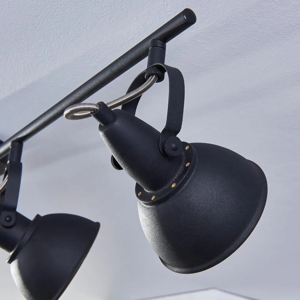 Lindby Loftlamper|Loftlamper > loftlampe Julin, 85 cm, 4 lyskilder, sort-guld