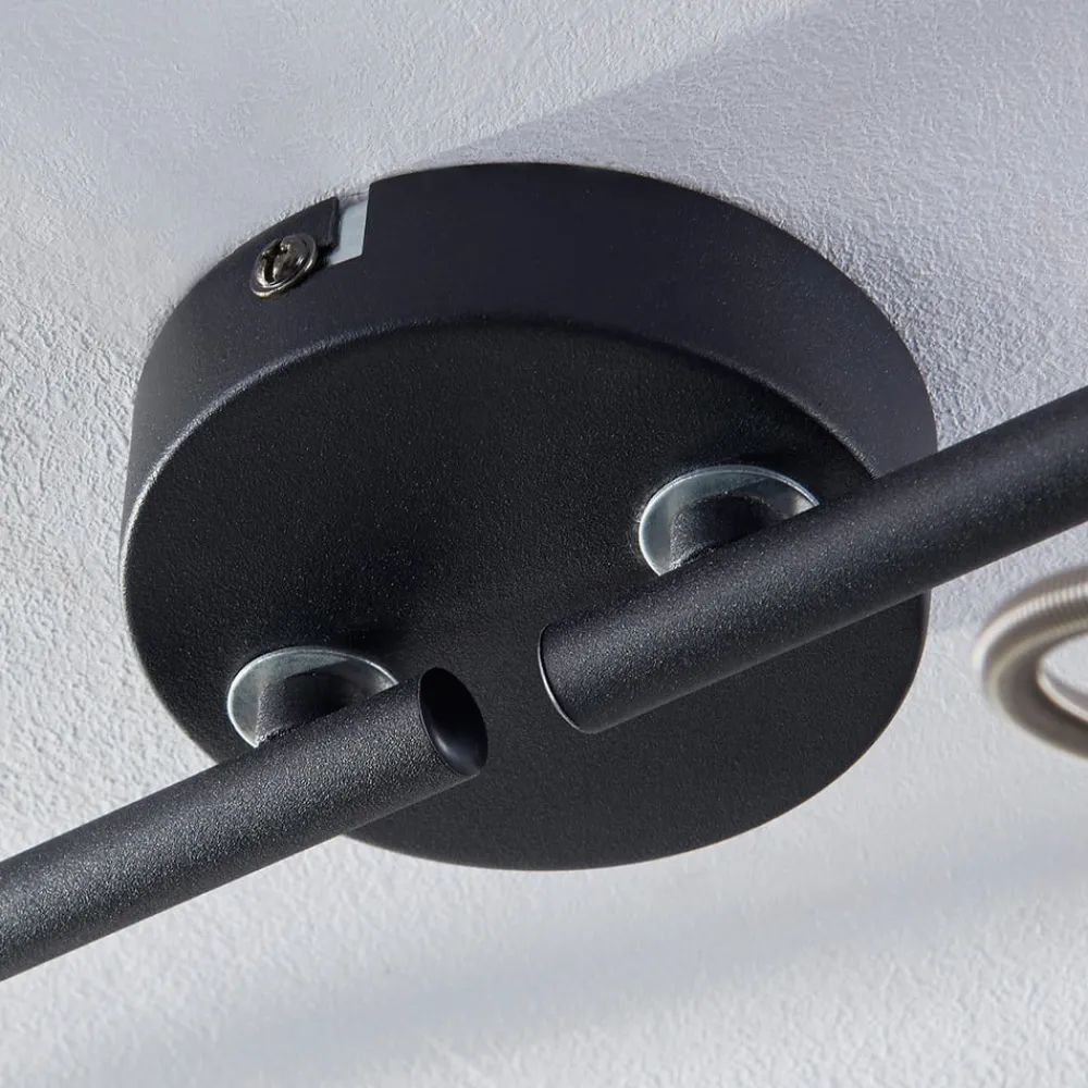 Lindby Loftlamper|Loftlamper > loftlampe Julin, 85 cm, 4 lyskilder, sort-guld