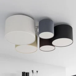Lindby Gang|Loftlamper > loftlampe Laurenz, 5 lyskilder, 93 cm, brun/beige, E27