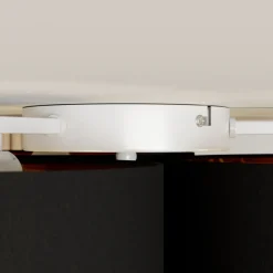 Lindby Gang|Loftlamper > loftlampe Laurenz, 3 lyskilder, sort/guld, tekstil