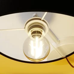 Lindby Gang|Loftlamper > loftlampe Laurenz, 3 lyskilder, sort/guld, tekstil