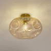 Gang|Loftlamper ^ Lindby loftlampe Lelia, ravfarvet, glas, Ø 35 cm