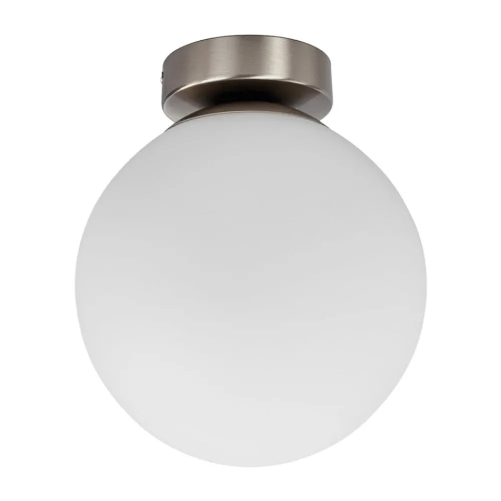 Gang|Loftlamper ^ Lindby loftlampe Lennie, hvid, glas, Ø 20 cm, IP44, E27