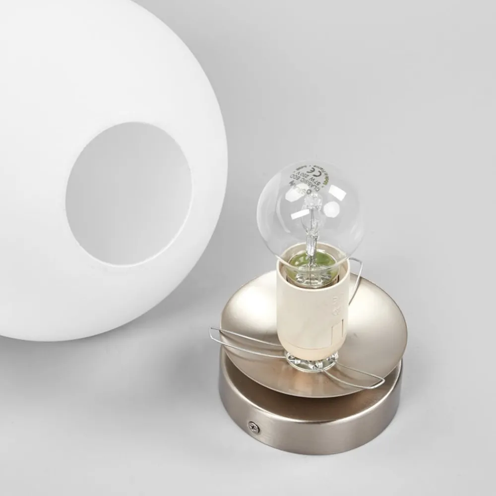 Gang|Loftlamper ^ Lindby loftlampe Lennie, hvid, glas, Ø 20 cm, IP44, E27