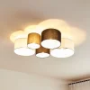 Lindby Loftlamper > loftlampe Lettie, grå/sort/hvid, 5 lyskilder, E27