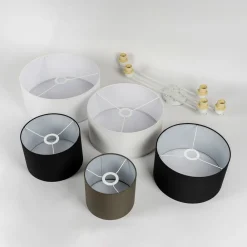 Lindby Loftlamper > loftlampe Lettie, grå/sort/hvid, 5 lyskilder, E27