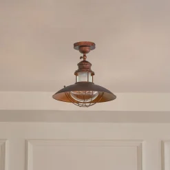 Lindby Gang|Loftlamper > loftlampe Louisanne, brun, metal, Ø 35cm