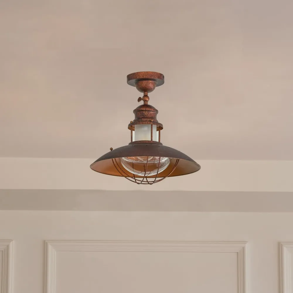 Lindby Gang|Loftlamper > loftlampe Louisanne, brun, metal, Ø 35cm