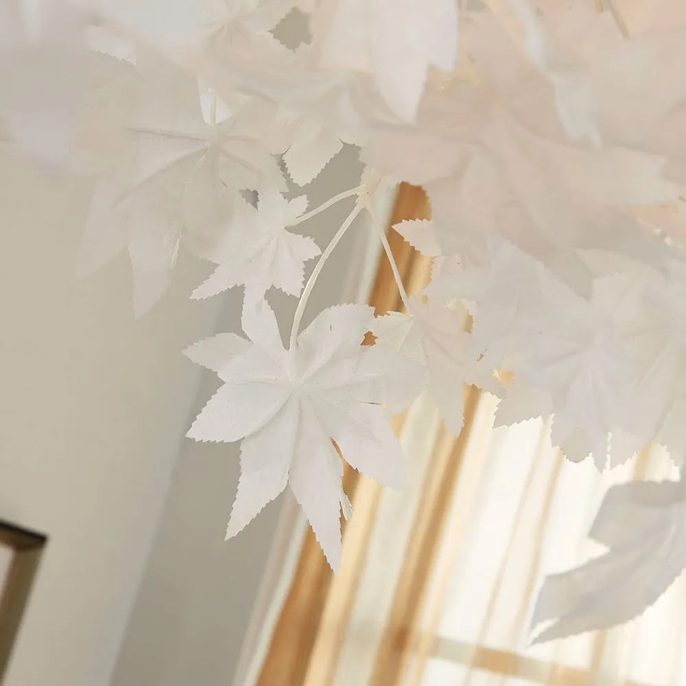 Lindby Gang|Loftlamper > loftlampe Maple, Ø 70 cm, krom, hvid, tekstil