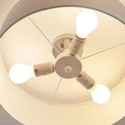 Lindby Loftlamper|Loftlamper > loftlampe Mariat, hvid, hør, Ø 45 cm, E27