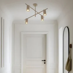 Lindby Loftlamper|Pendellamper > loftlampe Marilou, beige, 4 lyskilder, Ø 70 cm