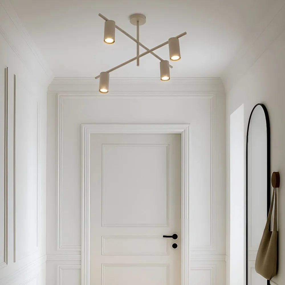Lindby Loftlamper|Pendellamper > loftlampe Marilou, beige, 4 lyskilder, Ø 70 cm