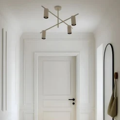Lindby Loftlamper|Pendellamper > loftlampe Marilou, beige, 4 lyskilder, Ø 70 cm