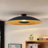 Lindby Loftlamper|Loftlamper > loftlampe Narisara, Ø 80 cm, E27, sort-guld