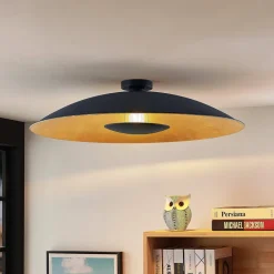Lindby Loftlamper|Loftlamper > loftlampe Narisara, Ø 80 cm, E27, sort-guld