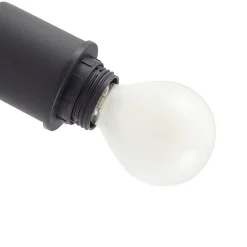 Spotlights ^ Lindby loftlampe Netty, 4 lyskilder, grå, glas