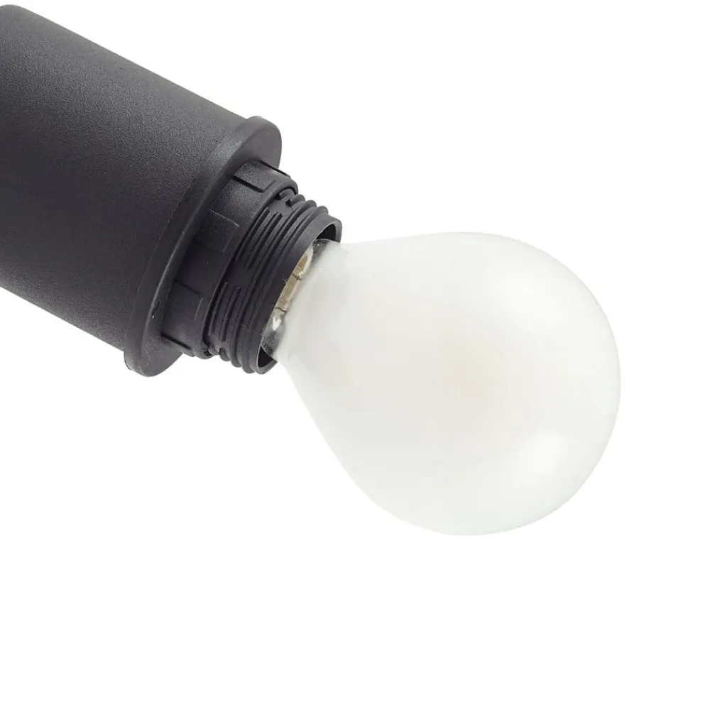 Spotlights ^ Lindby loftlampe Netty, 4 lyskilder, grå, glas