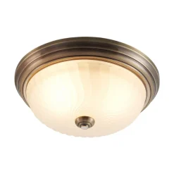 Lindby Gang|Loftlamper > loftlampe Pakka, messingfarvet, glas, 31 cm, E27