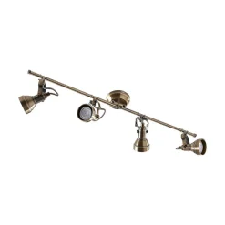 Lindby Loftlamper|Loftlamper > loftlampe Perseas, 78 cm, 4 lyskilder, antik messing, GU10