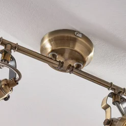 Lindby Loftlamper|Loftlamper > loftlampe Perseas, 78 cm, 4 lyskilder, antik messing, GU10