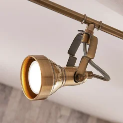 Lindby Loftlamper|Loftlamper > loftlampe Perseas, 78 cm, 4 lyskilder, antik messing, GU10