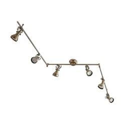 Gang|Loftlamper ^ Lindby loftlampe Perseas, 180 cm, 6 lyskilder, antik messing, GU10