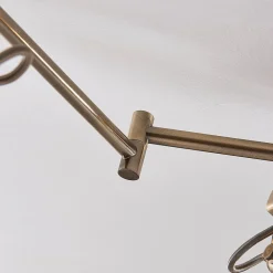 Gang|Loftlamper ^ Lindby loftlampe Perseas, 180 cm, 6 lyskilder, antik messing, GU10