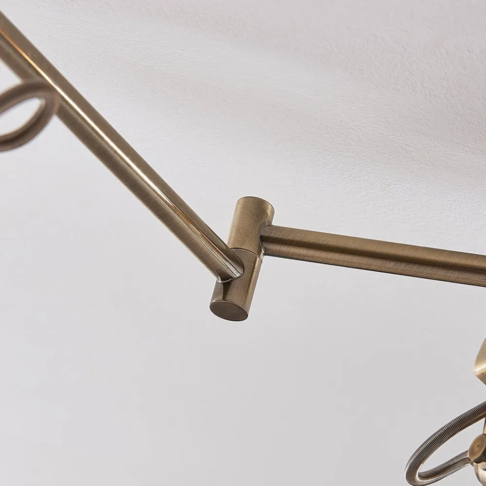 Gang|Loftlamper ^ Lindby loftlampe Perseas, 180 cm, 6 lyskilder, antik messing, GU10