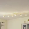 Loftlamper|Loftlamper ^ Lindby loftlampe Piena, beige, 6 lyskilder, metal, 150 cm