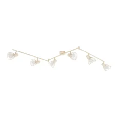 Loftlamper|Loftlamper ^ Lindby loftlampe Piena, beige, 6 lyskilder, metal, 150 cm