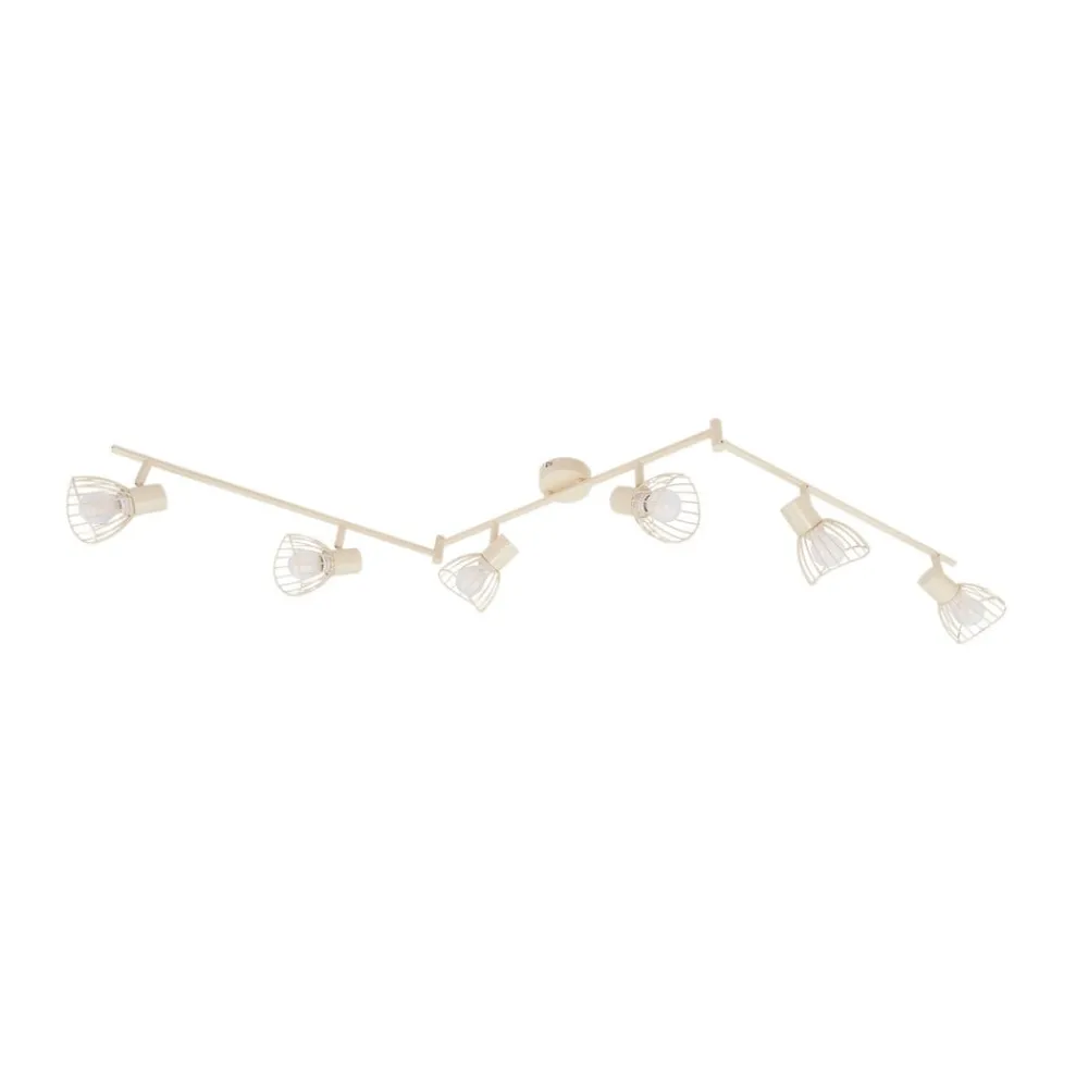Loftlamper|Loftlamper ^ Lindby loftlampe Piena, beige, 6 lyskilder, metal, 150 cm