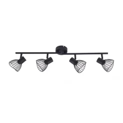 Gang|Loftlamper ^ Lindby loftlampe Piena, sort, 4 lyskilder, metal, 70 cm