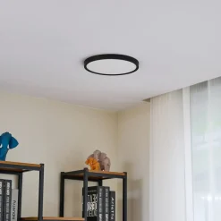 Gang|Loftlamper ^ Lindby loftlampe Pravin, Ø 30 cm, CCT, sort