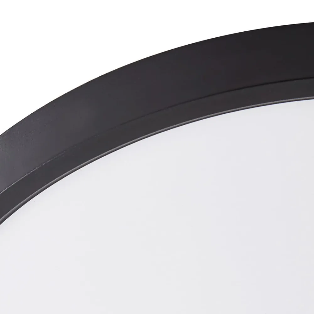 Gang|Loftlamper ^ Lindby loftlampe Pravin, Ø 30 cm, CCT, sort