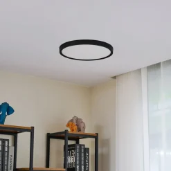Lindby Gang|Loftlamper > loftlampe Pravin, Ø 40 cm, 3.000 K, sort