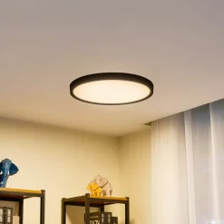 Lindby Gang|Loftlamper > loftlampe Pravin, Ø 50 cm, 3.000 K, sort