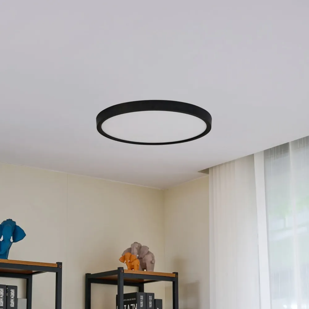 Lindby Gang|Loftlamper > loftlampe Pravin, Ø 50 cm, 3.000 K, sort