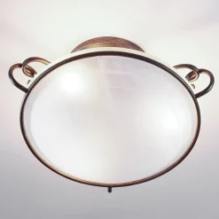 Lindby Loftlamper|Loftlamper > loftlampe Rando, sølv antik, glas, Ø 50 cm, E27
