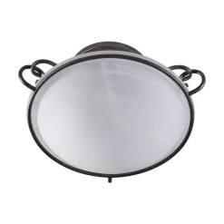 Lindby Loftlamper|Loftlamper > loftlampe Rando, sølv antik, glas, Ø 50 cm, E27