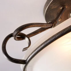 Lindby Loftlamper|Loftlamper > loftlampe Rando, sølv antik, glas, Ø 50 cm, E27