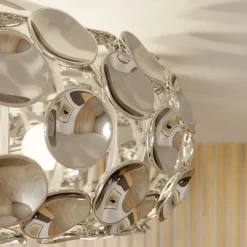Lindby Loftlamper|Loftlamper > loftlampe Reza, Ø 48 cm, kromfarvet, E14