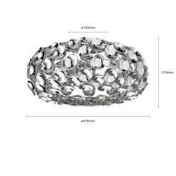 Lindby Loftlamper|Loftlamper > loftlampe Reza, Ø 48 cm, kromfarvet, E14
