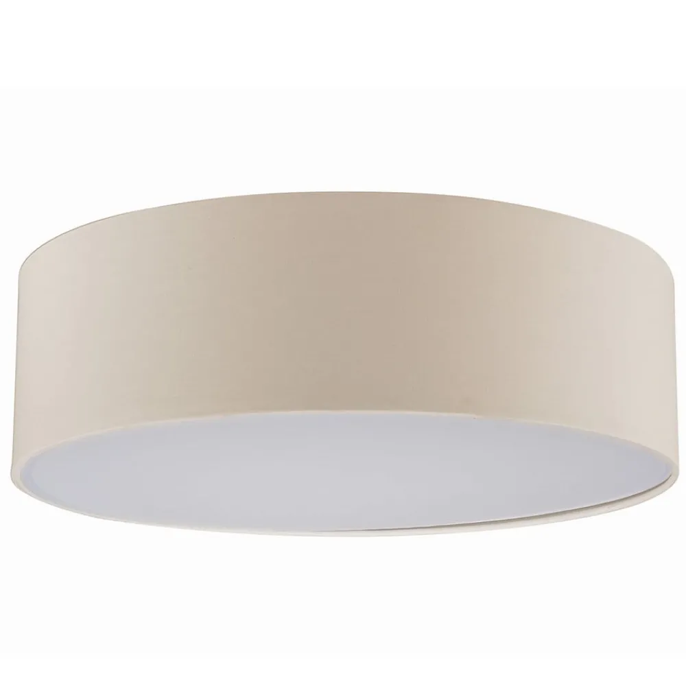 Lindby Gang|Loftlamper > loftlampe Sebatin, Ø 40 cm, hvid, stof, E27