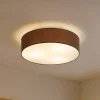 Lindby Gang|Loftlamper > loftlampe Sebatin, Ø 50 cm, lysebrun, stof, E27