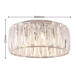 Lindby Loftlamper|Loftlamper > loftlampe Sofia, transparent, akryl, Ø 46cm