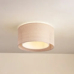 Lindby Loftlamper|Loftlamper > loftlampe Soula, Ø 40 cm, beige, plast, E27