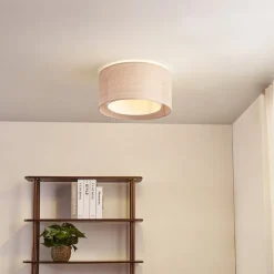 Lindby Loftlamper|Loftlamper > loftlampe Soula, Ø 40 cm, beige, plast, E27