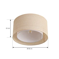 Lindby Loftlamper|Loftlamper > loftlampe Soula, Ø 40 cm, beige, plast, E27